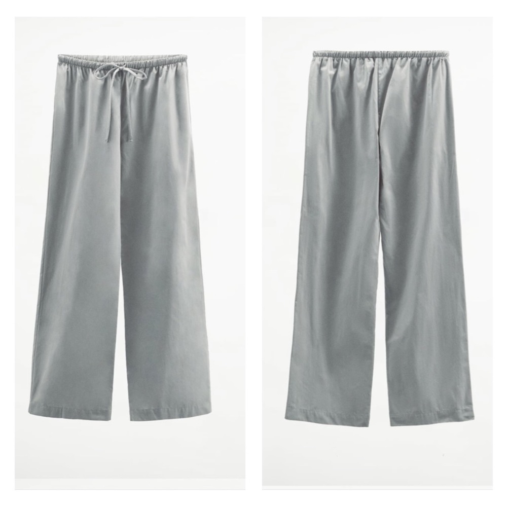 NWT Zara full length poplin pants